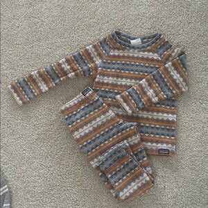 Patagonia Baby kids Micro D Fleece Pants set Toddler 3T Multicolor